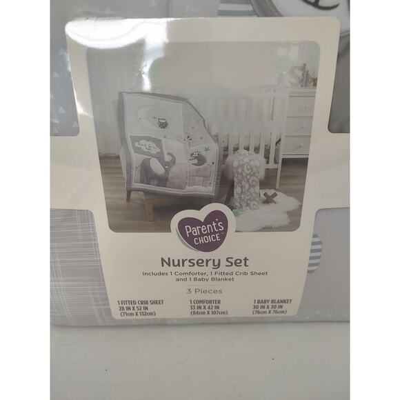 Parents Choice Nursery Set Three piece set includes sheet blanket comforter NWT - Picture 2 of 8